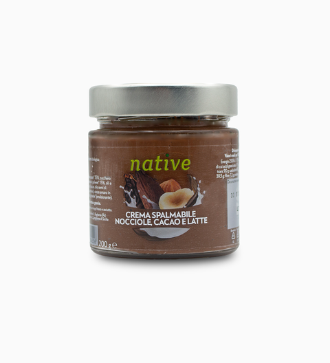 Crema Spalmabile alle Nocciole, Cacao e Latte - Native